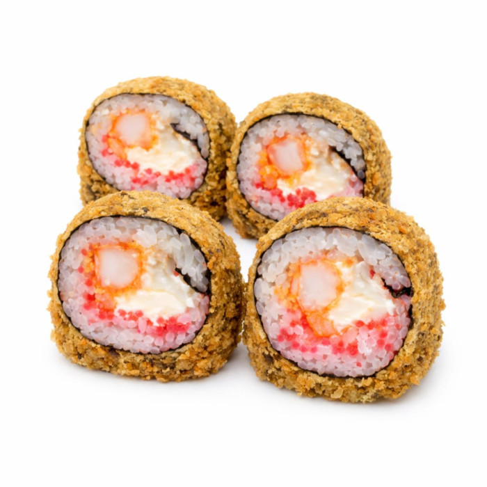 Жаренный ролл с креветками, 4шт.